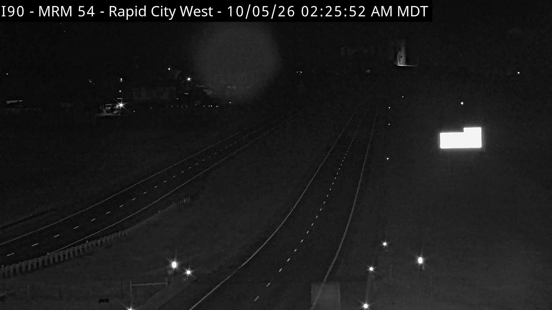 Rapid City - west of town along I-90 @ MP 54 looking north (WB) live camera view