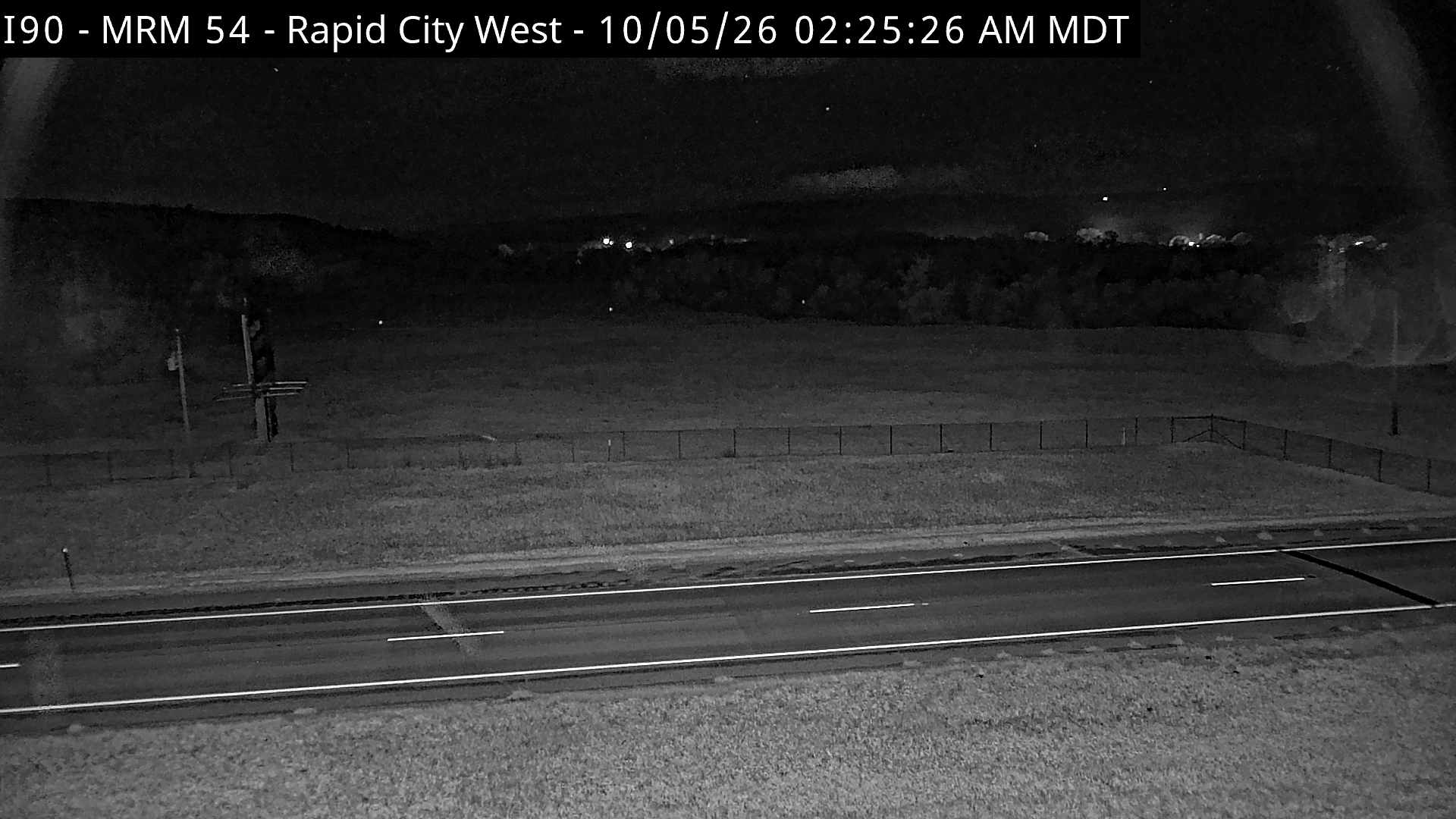 Rapid City - west of town along I-90 @ MP 54 (West) live camera view