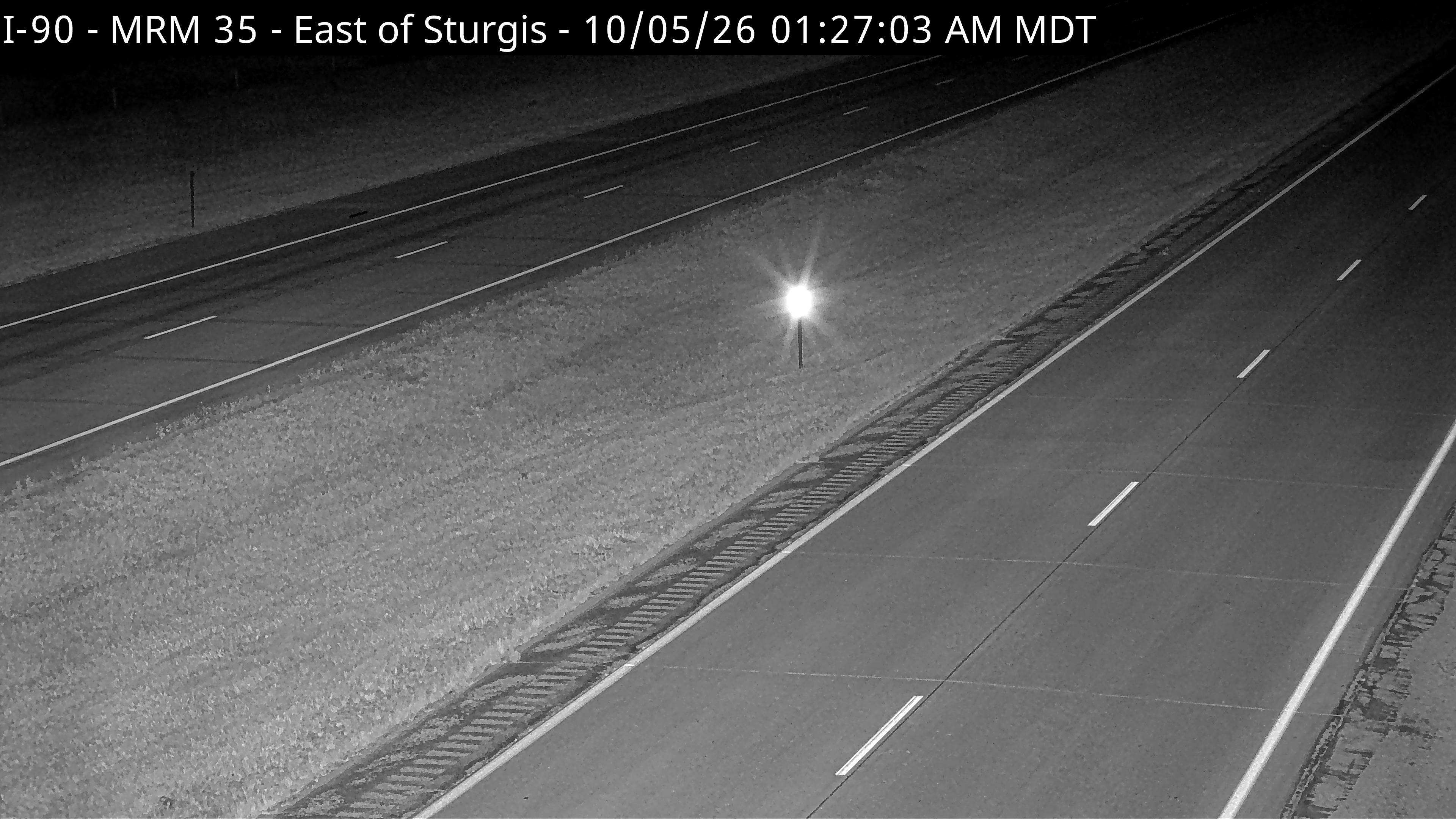 Sturgis - east of town along I-90 @ MP 35.6 (road surface) live camera view