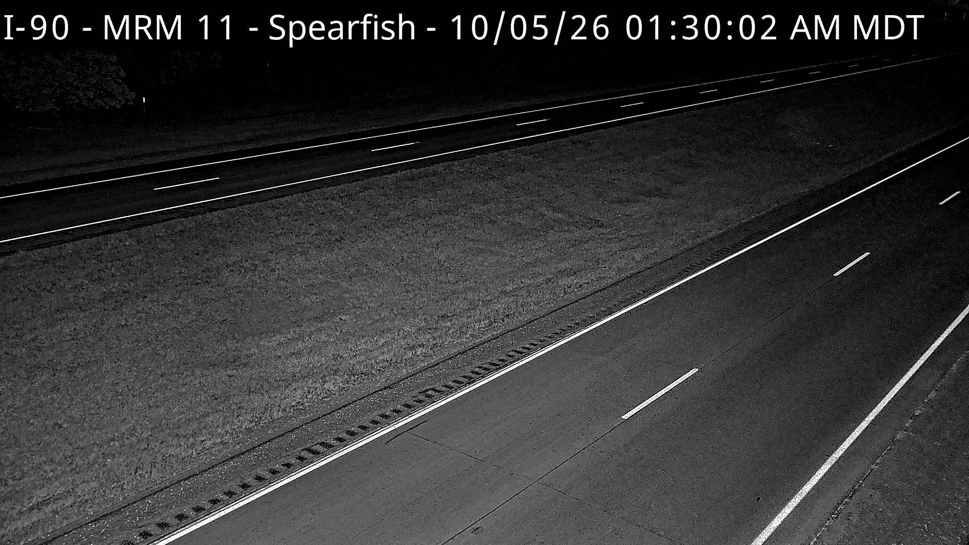 Spearfish - east of town along I-90 @ MP 11 (road surface) live camera view