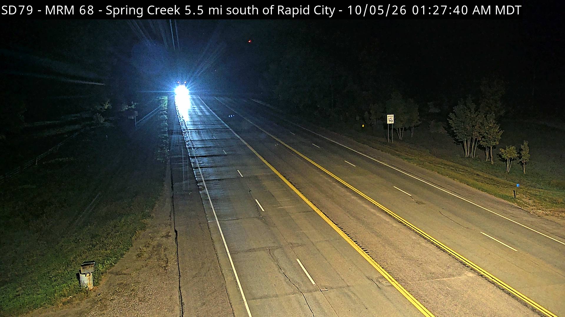 SD-79 South of Rapid City 5.5 miles Spring Creek (South) live camera view