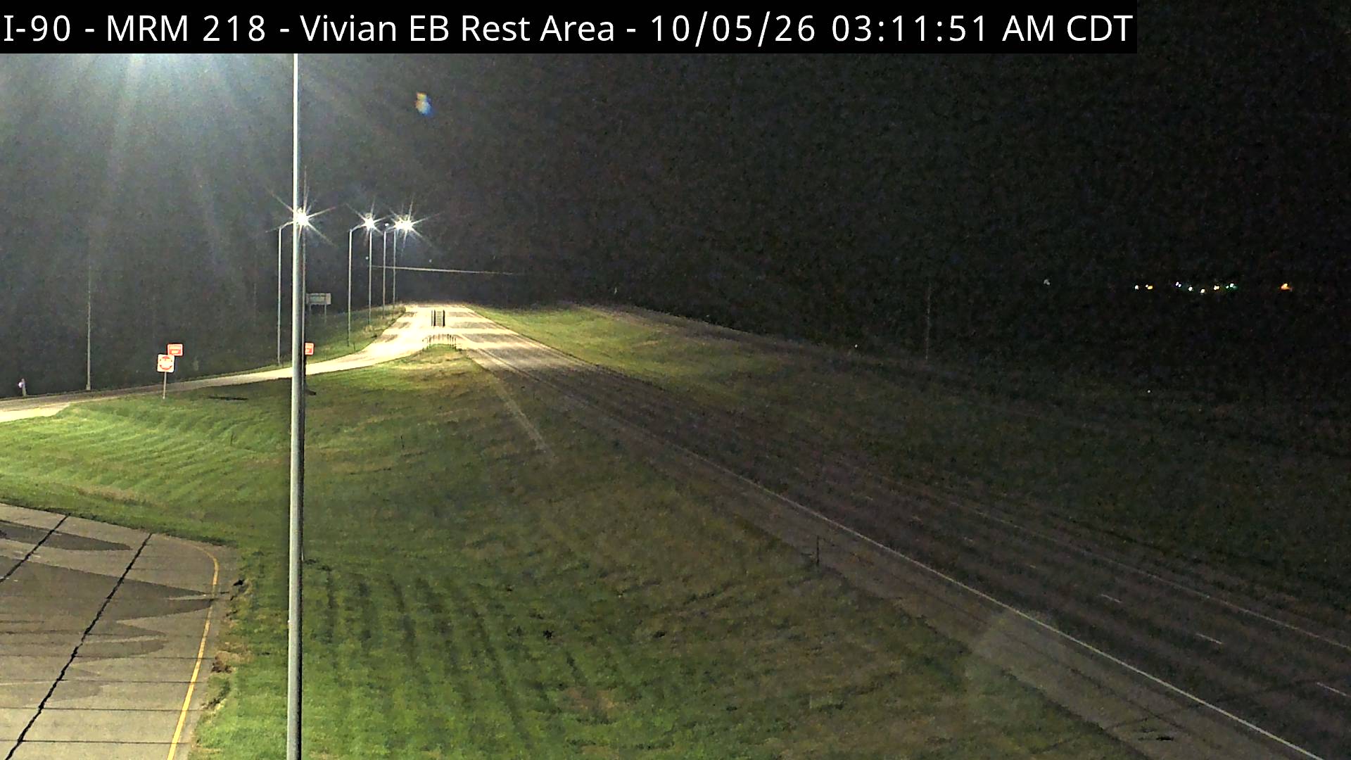 Vivian rest area - east of town along I-90 @ MP 218 (West) live camera view