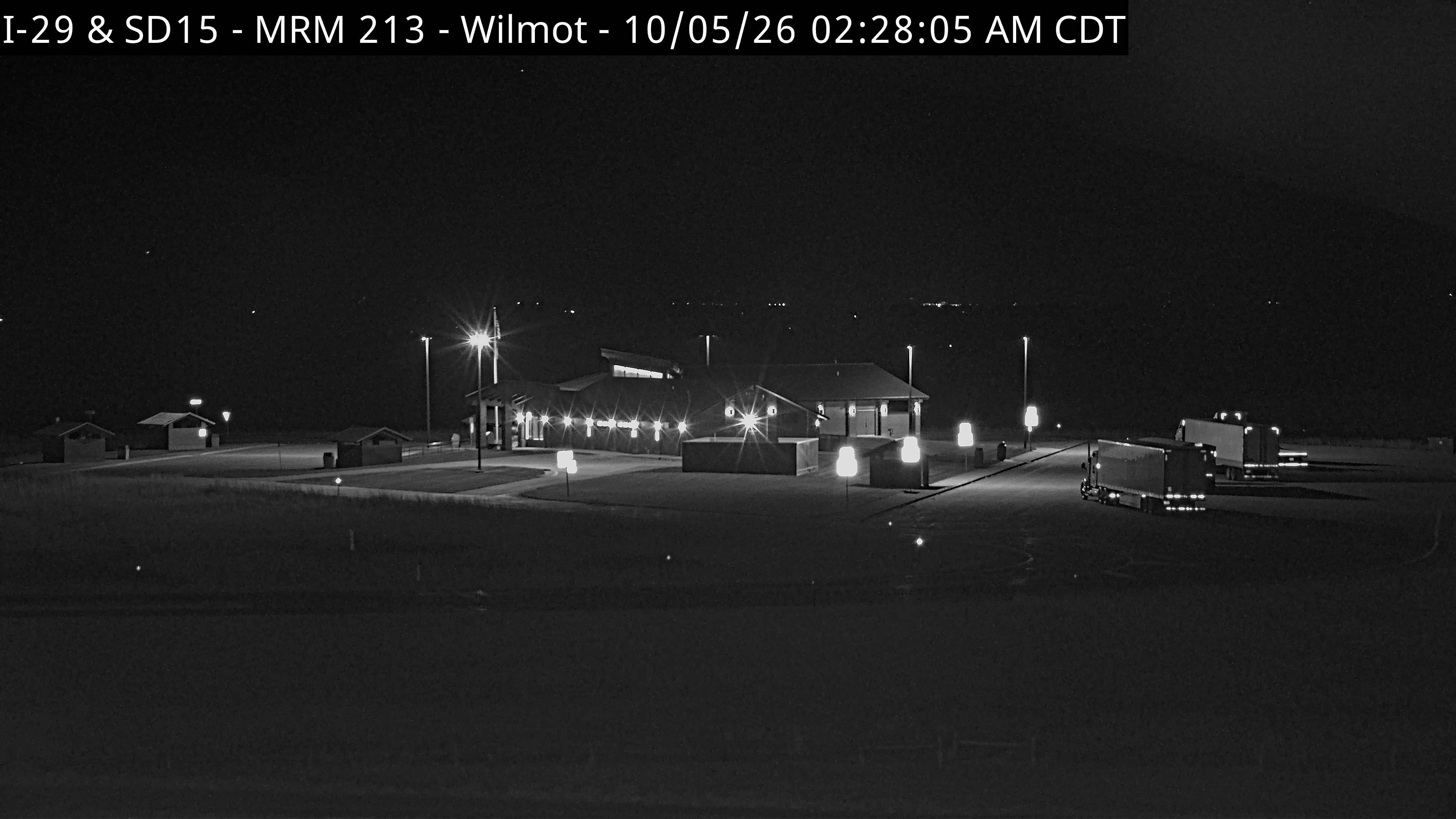 Juntion of I-29 & SD-15 Wilmot Rest Area live camera view