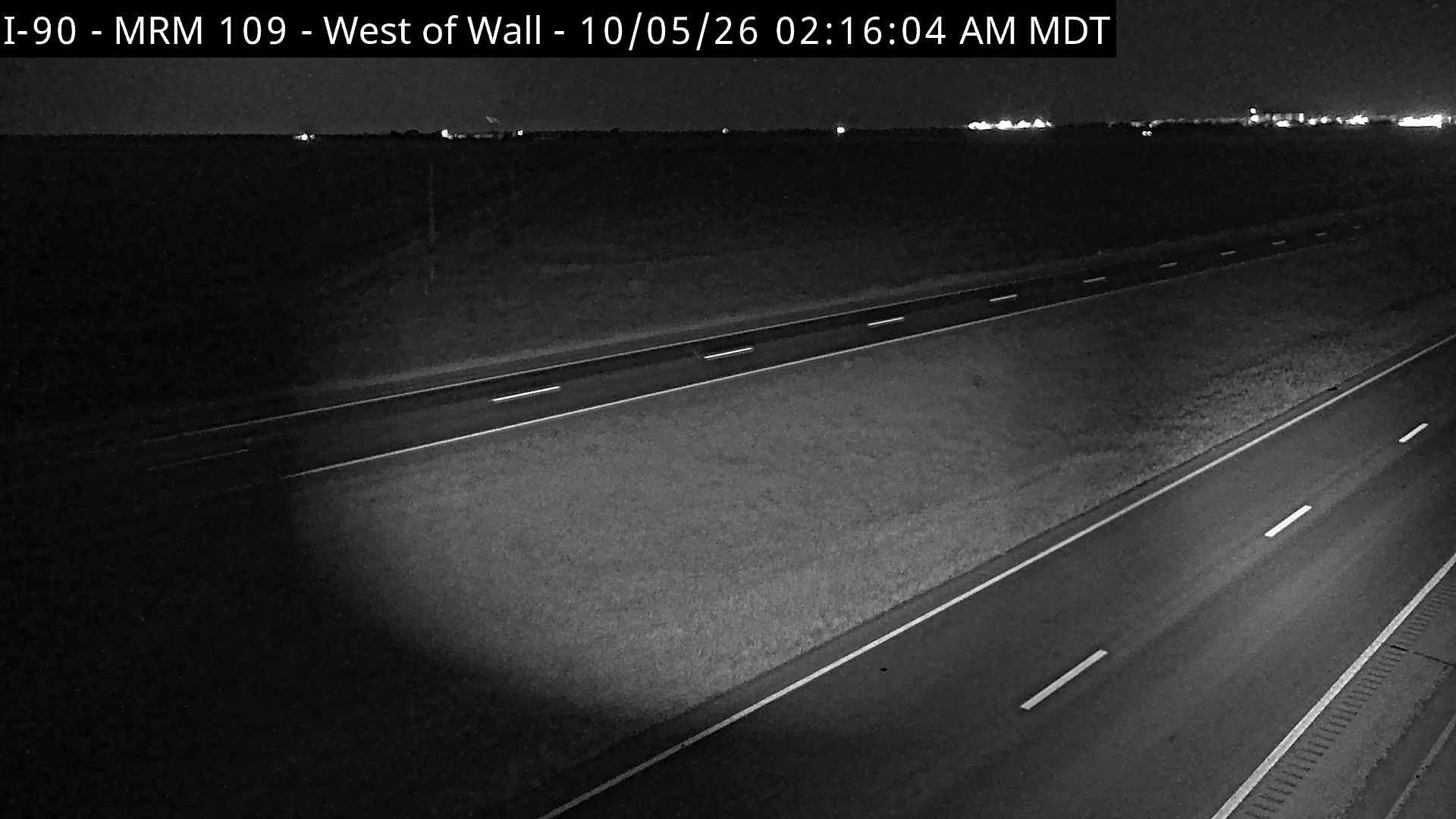 Wall - west of town along I-90 @ MP 108.4 (North) live camera view