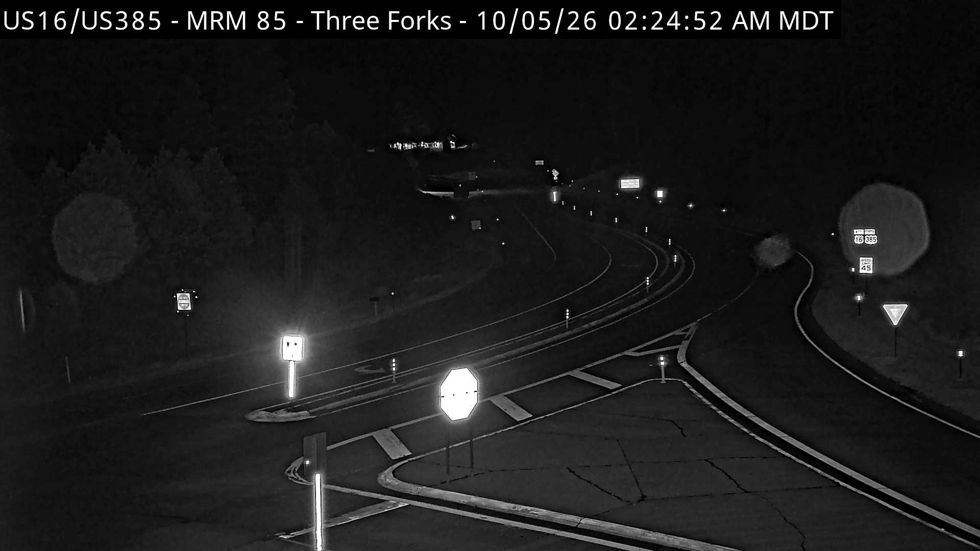 Three Forks - Jct US-16 & US-385 (West) live camera view