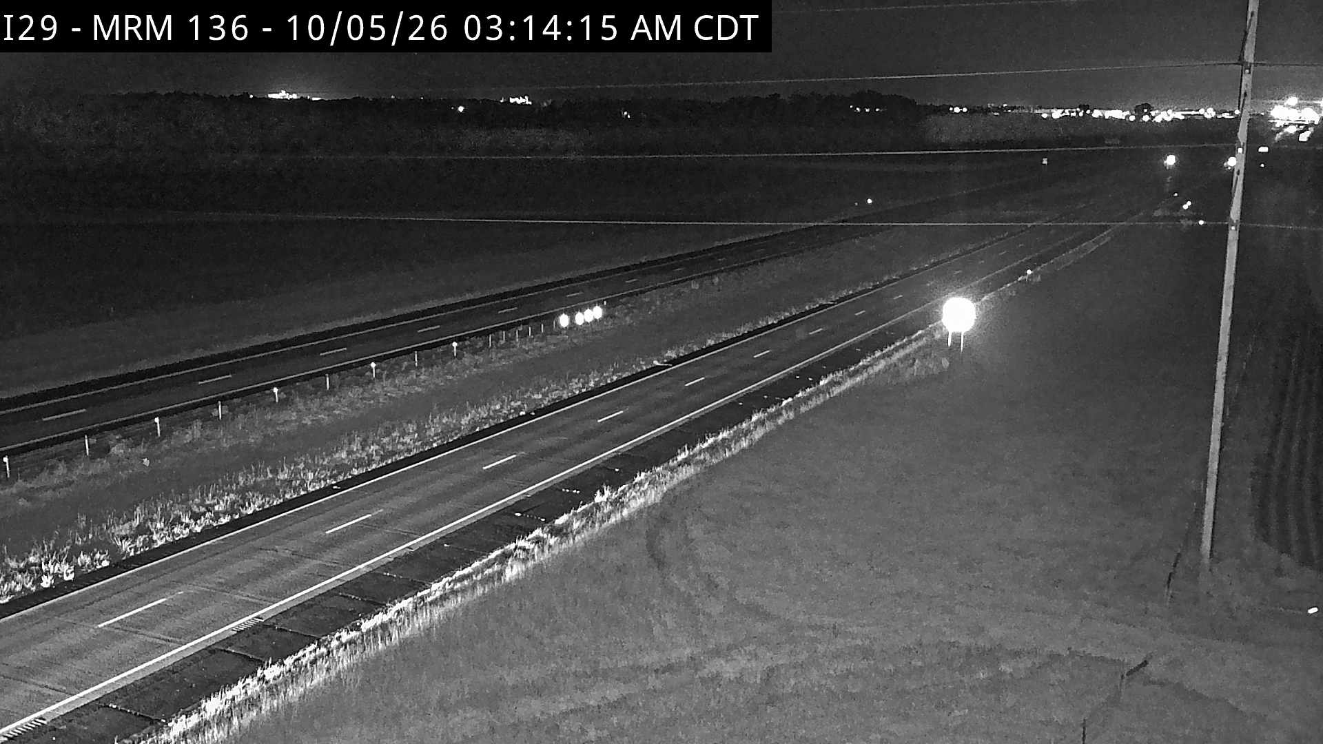 Brookings-3 miles north of town along I-29 @ MP 136 (South) live camera view