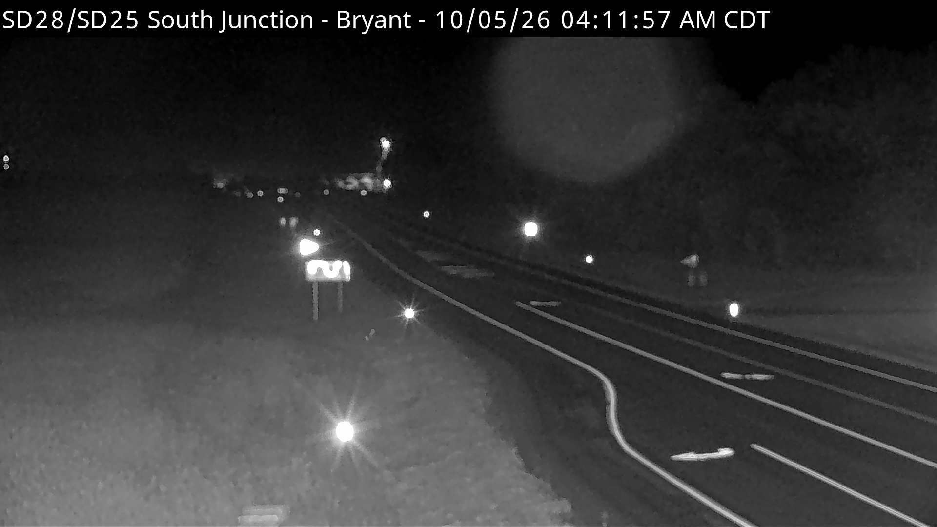 Bryant South Junction of SD-28 & SD-25 (North) live camera view