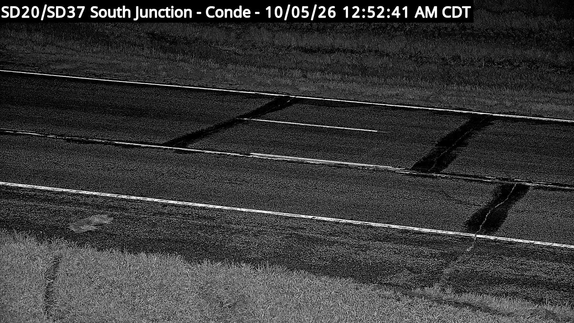 Conde South Junction SD-20 & SD-37 Road Surface View (road surface) live camera view