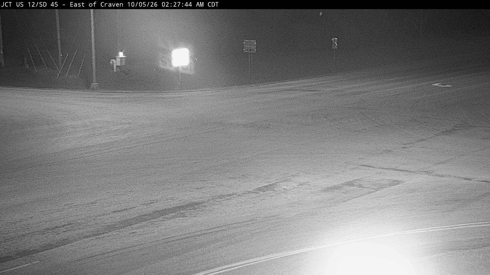 Craven - east of Ipswich at US-12 & SD-45 (road surface) live camera view