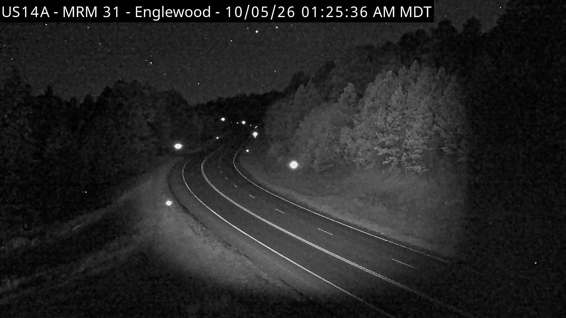 US-14A East of Cheyenne Crossing 3 miles Englewood (West) live camera view
