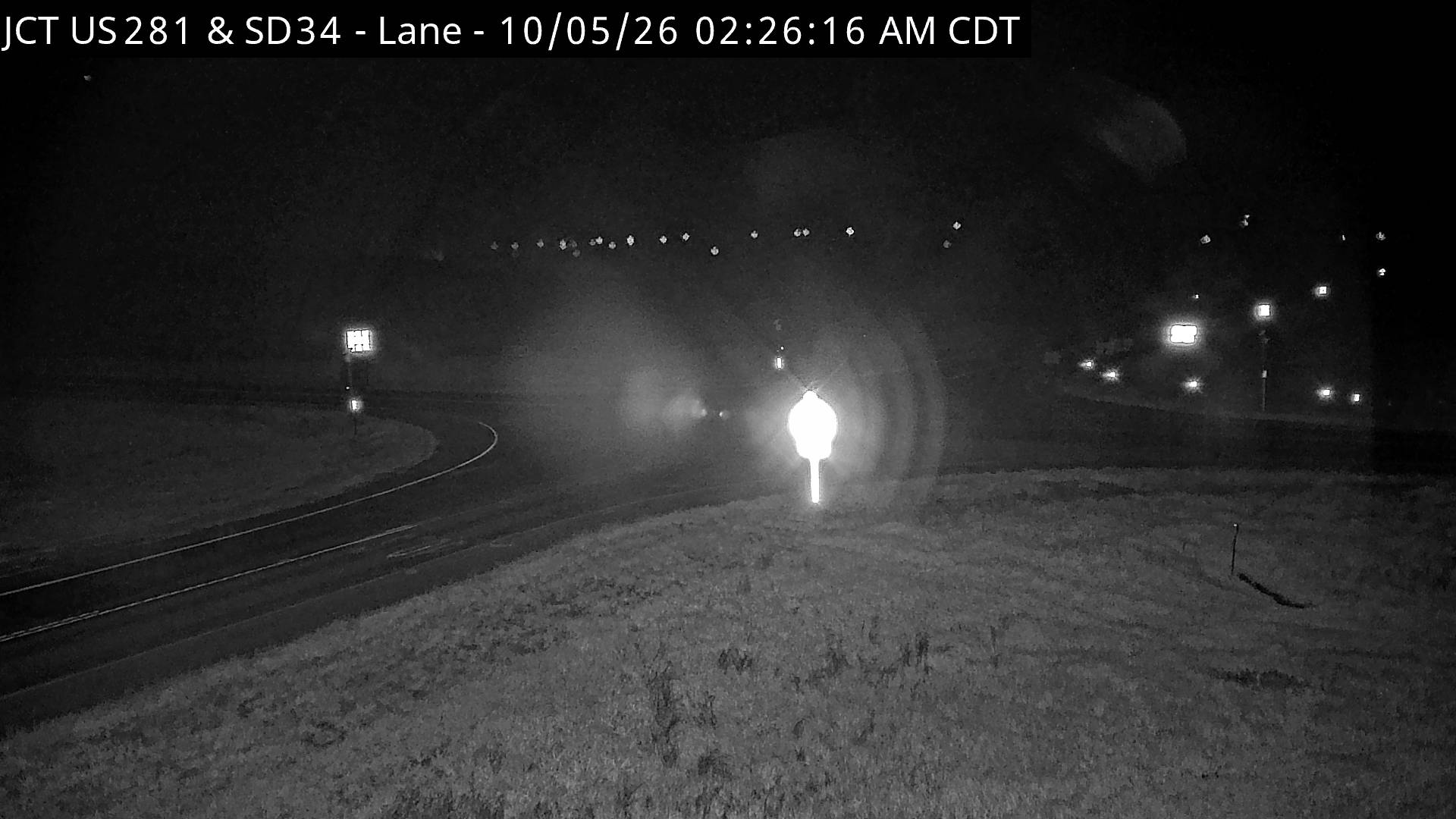 Lane Junction of SD-34 & US-281 Road Surface View (road surface) live camera view