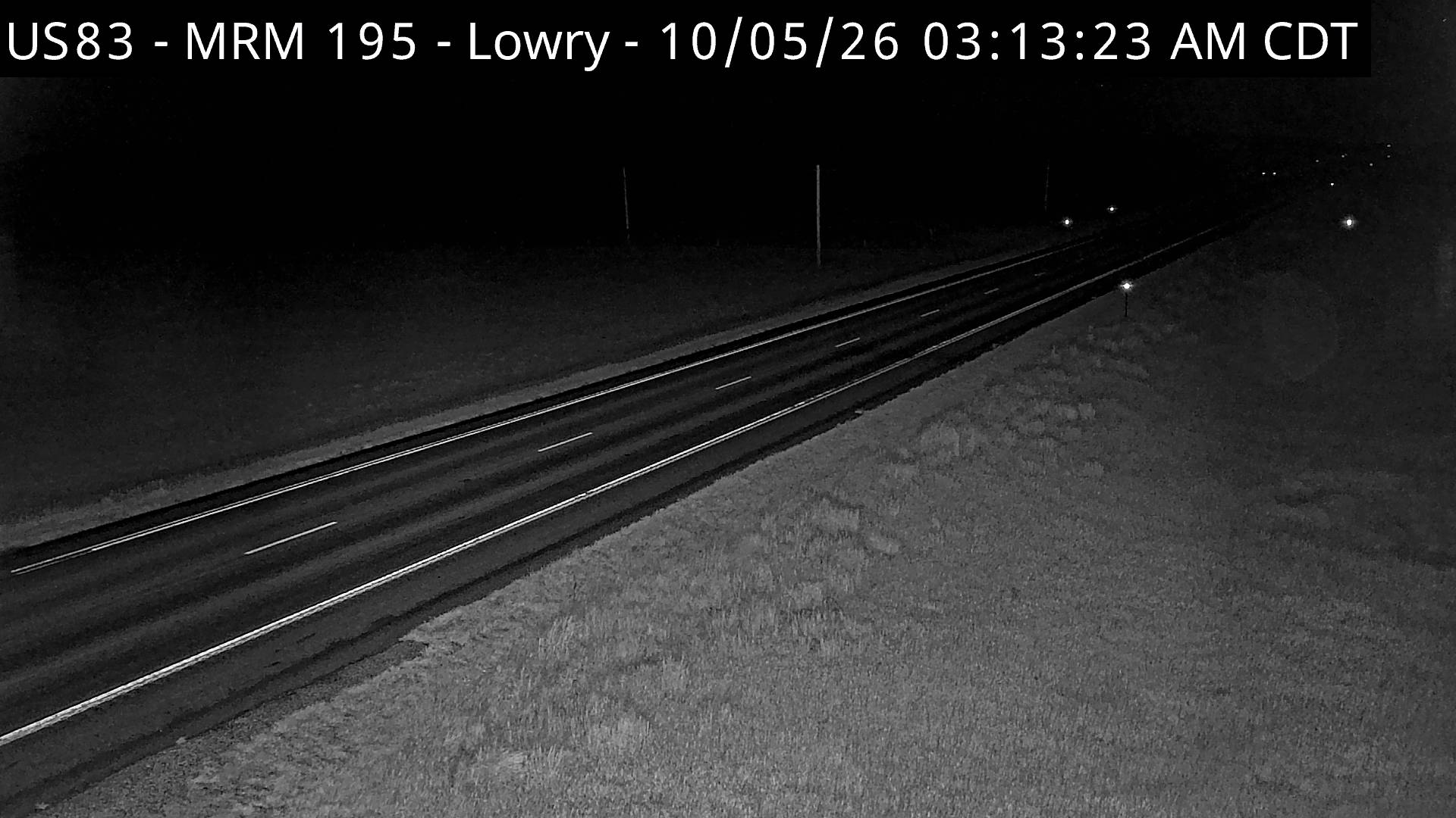 Lowry - west of town along US-83 @ MP 195 (South) live camera view