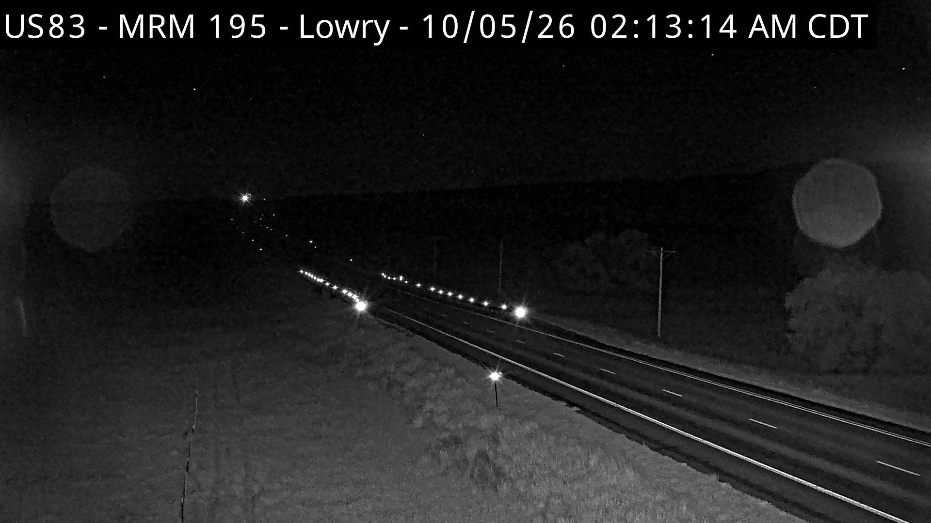 Lowry - west of town along US-83 @ MP 195 (North) live camera view