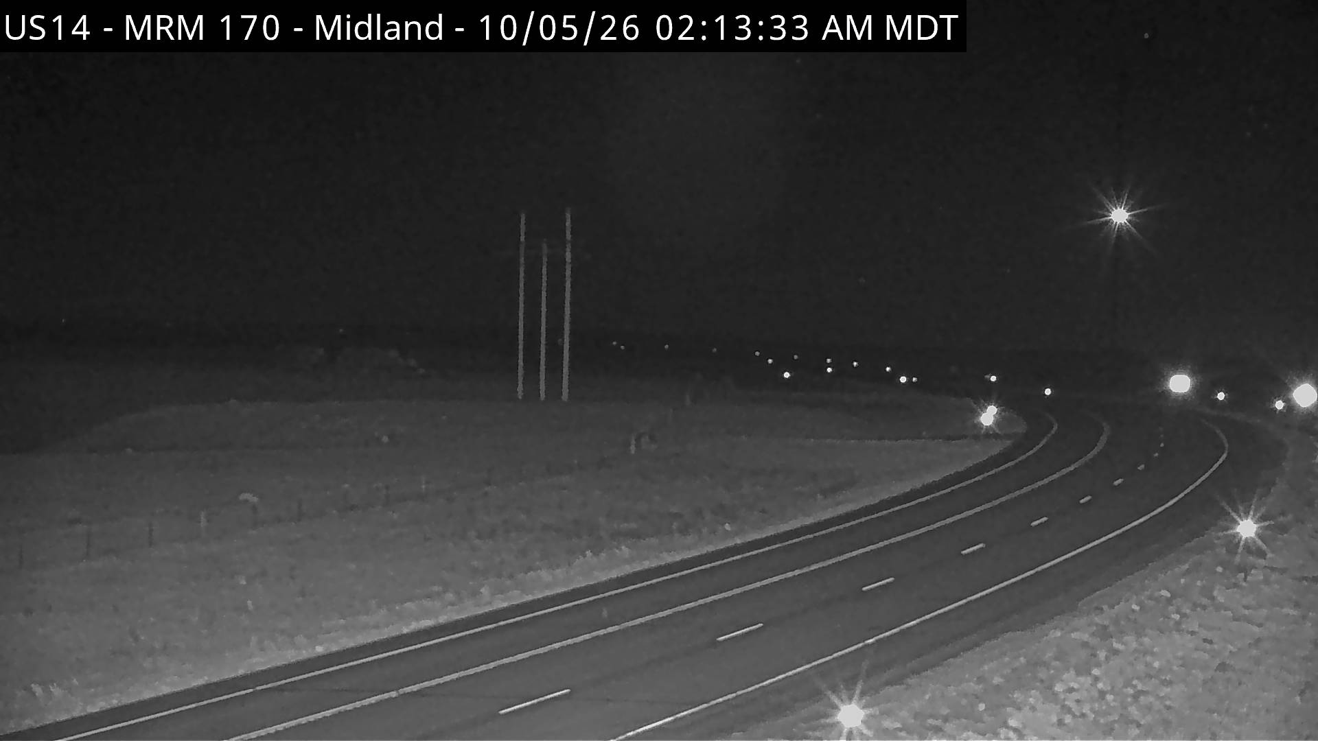 Midland-1 mile east of town along US-14 @ MP 170 (Northeast) live camera view