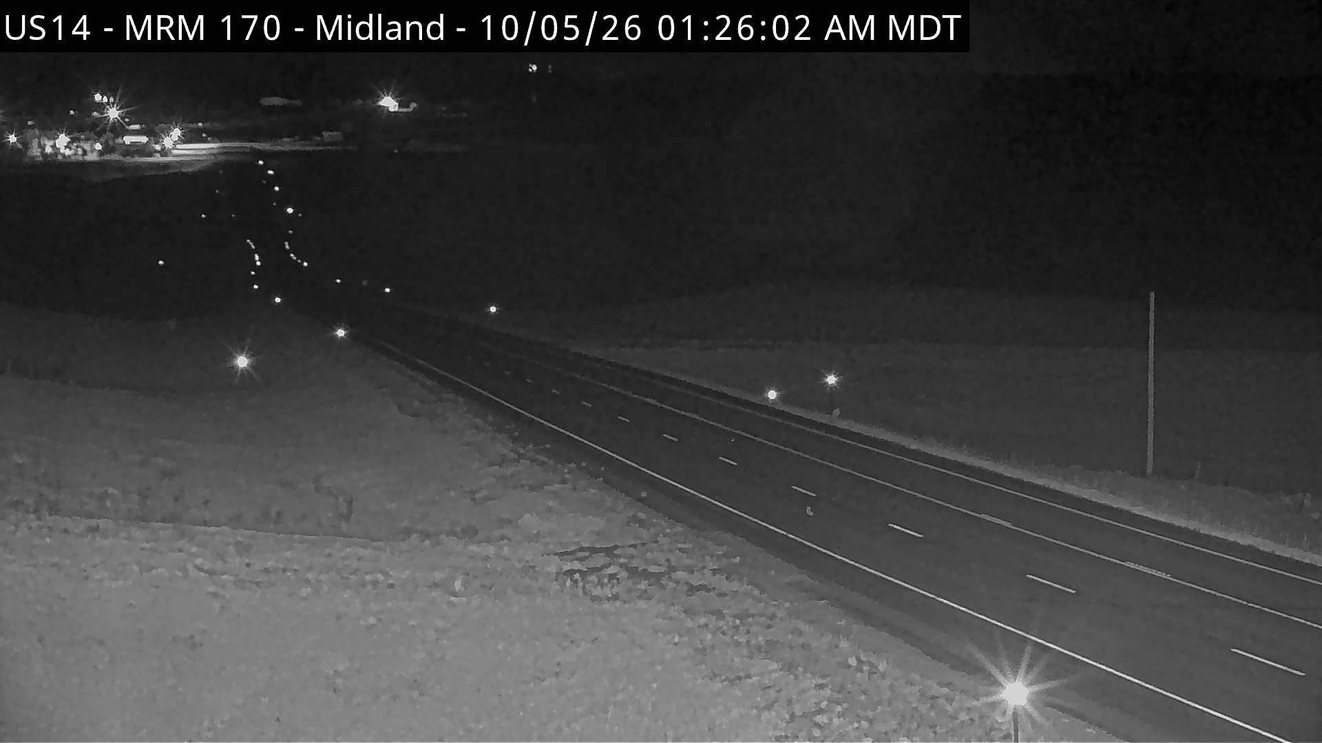 Midland-1 mile east of town along US-14 @ MP 170 (West) live camera view