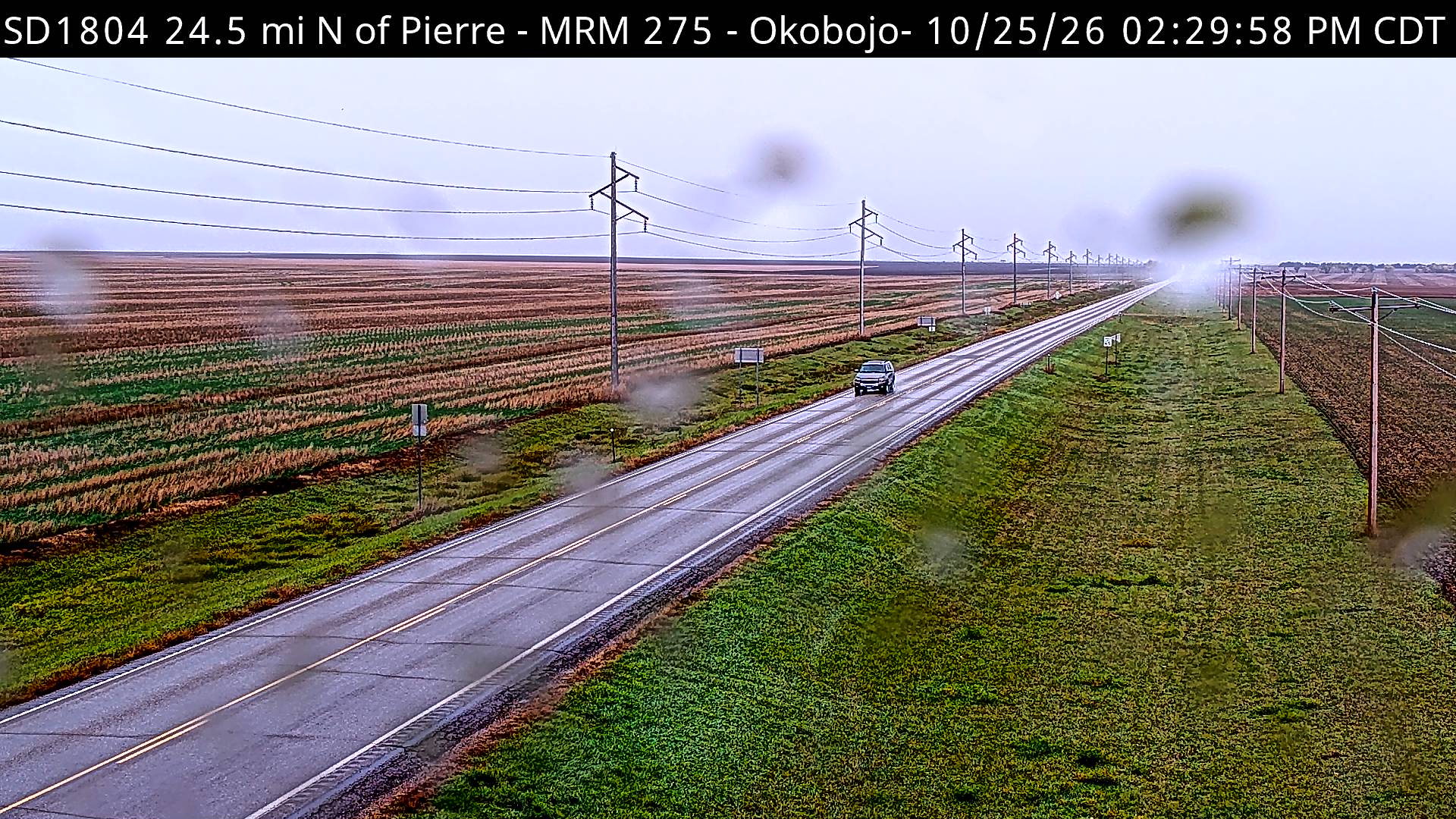 SD-1804 North of Pierre 24.5 miles Okobojo (South) live camera view