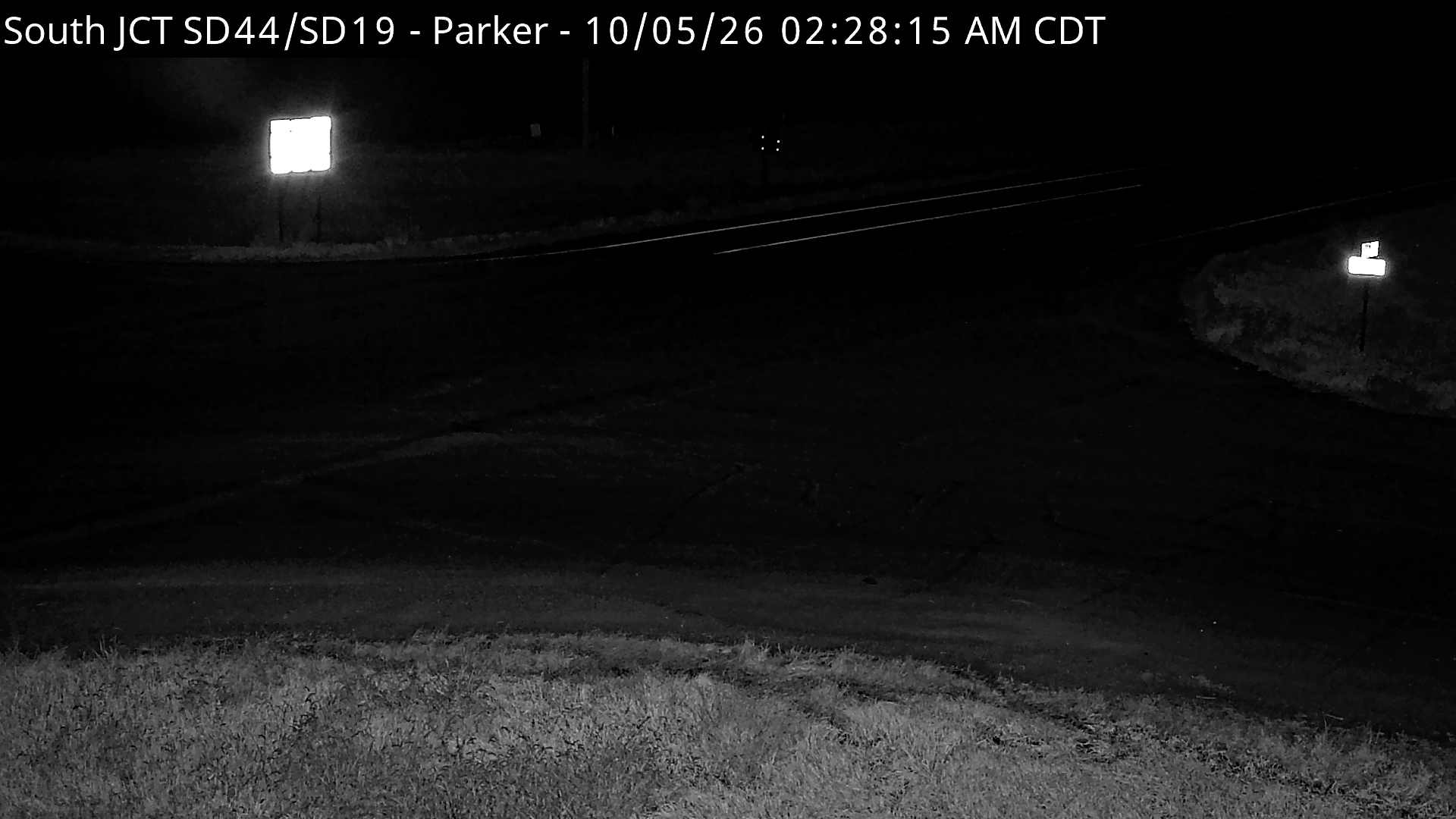 Parker South Junction of SD-19 & SD-44 Road Surface View (road surface) live camera view