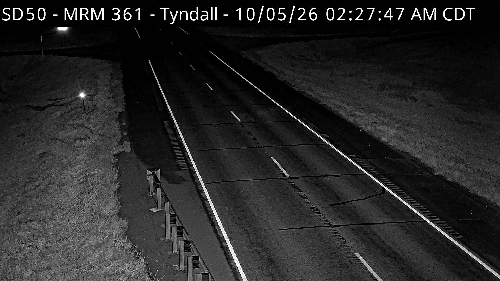 Tyndall-5 miles east of town along SD-50 @ MP 361 (road surface) live camera view