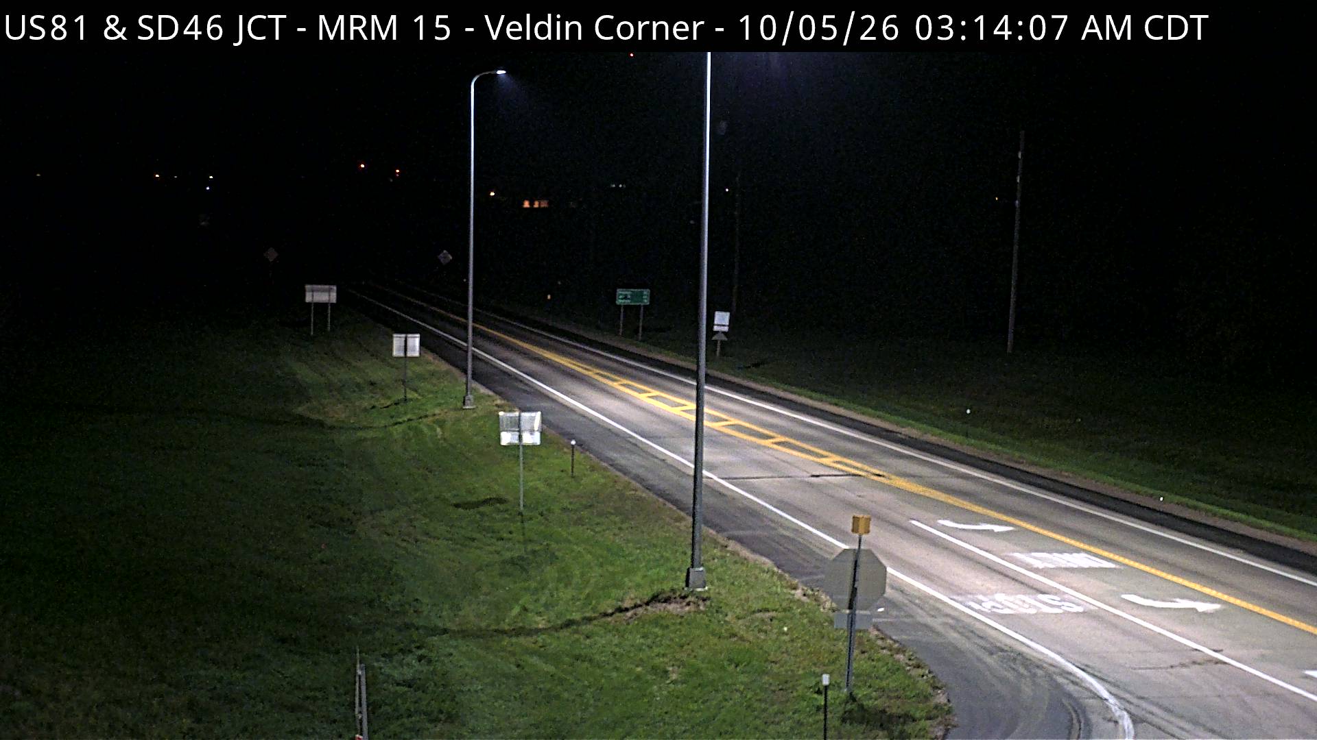 Junction of US-81 & SD-46 Veldin Corner (North) live camera view