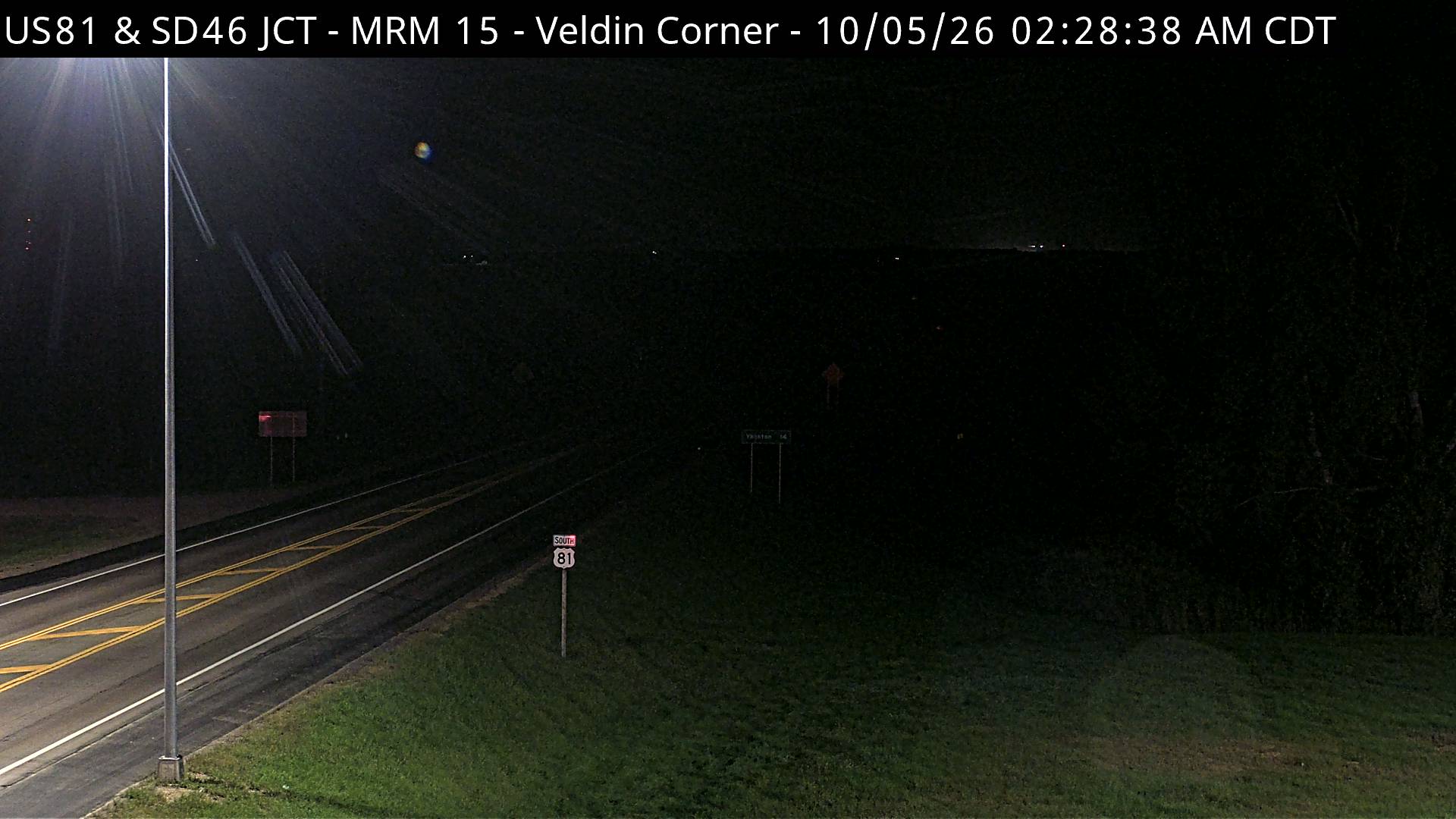 Junction of US-81 & SD-46 Veldin Corner (South) live camera view