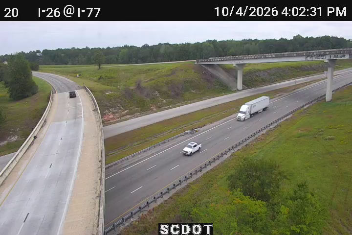 I-26 W @ MM 115.5 (I-77 S Flyover) live camera view