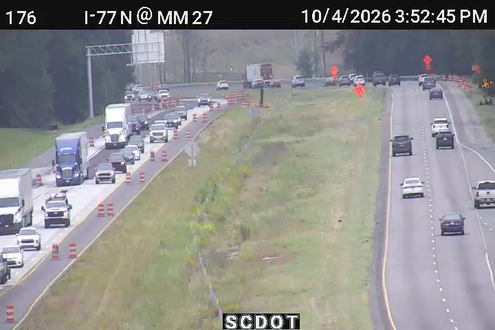 I-77 N @ MM 27 (Blythewood Rd) live camera view