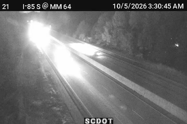 I-85 S @ MM 64 (Mid Tyger River) live camera view