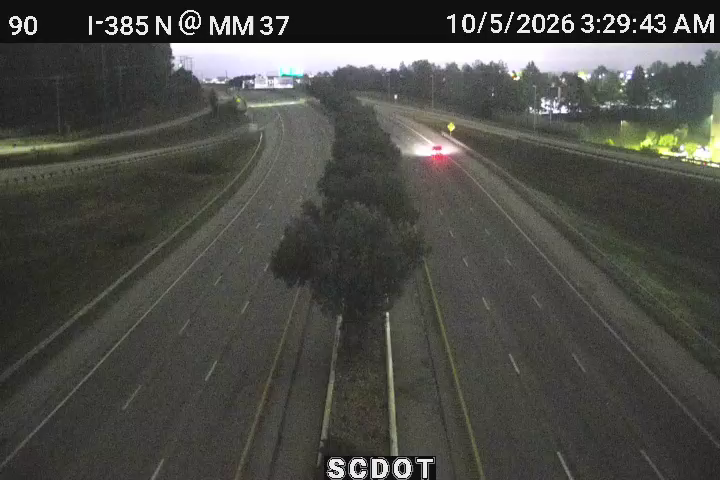 I-385 N @ MM 37 (Roper Mtn Rd) live camera view