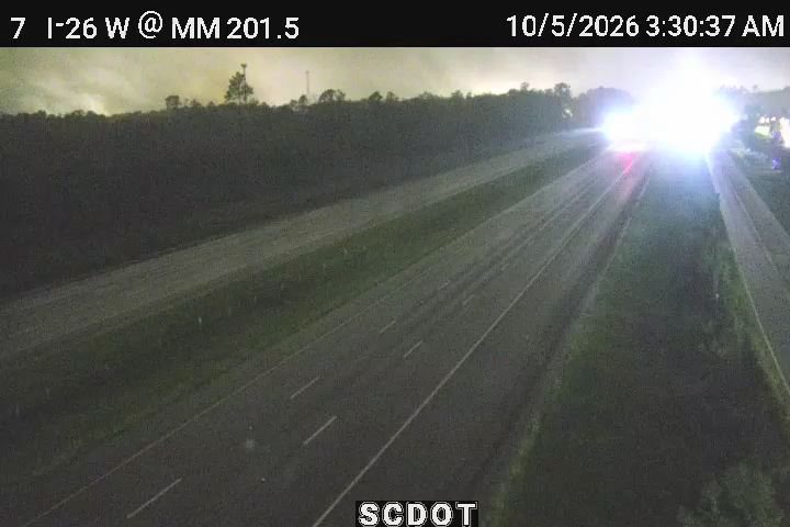I-26 W @ MM 201.5 (WB Rest Area) live camera view