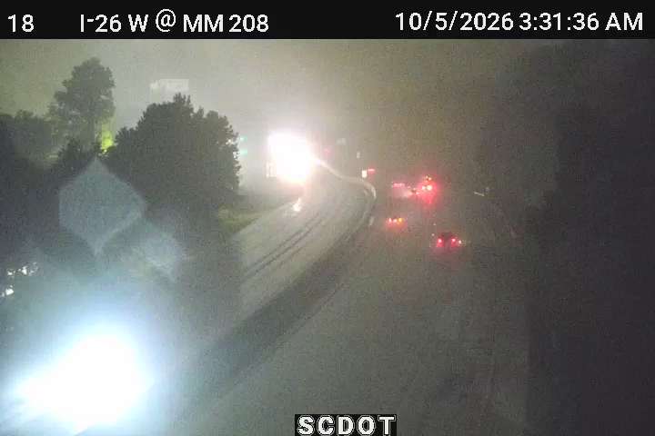 I-26 W @ MM 208 (US 52 Connector) live camera view