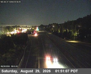 TVE86 -- US-101 : Ignacio Blvd live camera view