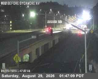 TVH37 -- I-80 : Before Sycamore Avenue live camera view