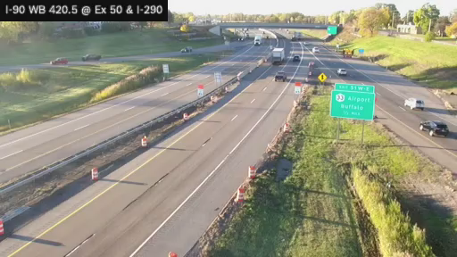 I-90 MP 420.50 WB East of Interchange 50A (Cleveland Drive) live camera view