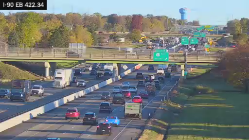 I-90 MP 422.34 EB Between Interchange 52 (Walden Ave) and 51 (Route 33) live camera view