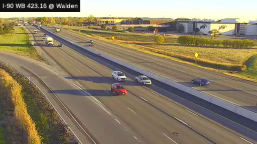I-90 MP 423.16 WB at Interchange 52 (Walden Avenue) live camera view