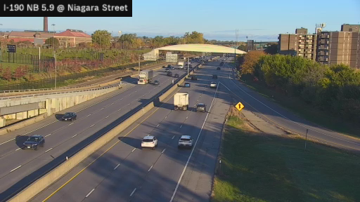 I-190 MP 5.90 NB at Interchange 8 (Niagara Street) live camera view