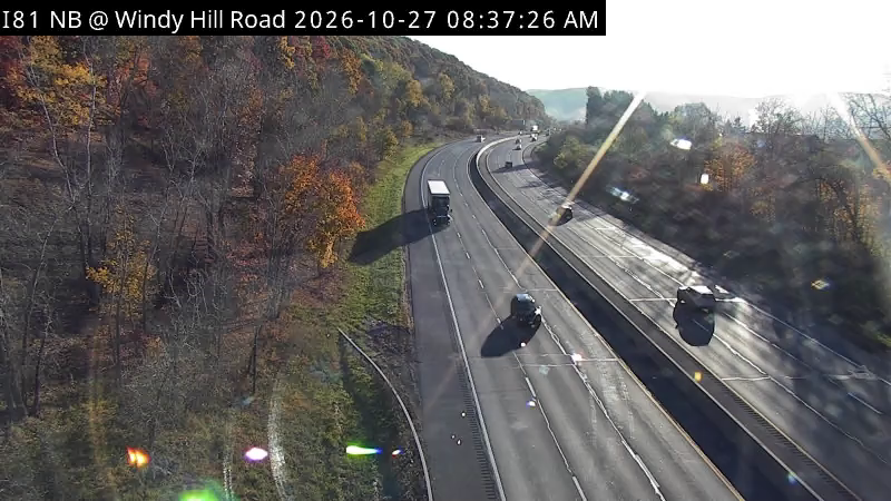 I-81 Northbound at Windy Hill Rd live camera view