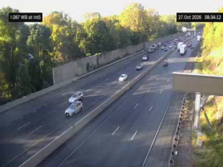 I-287 WB at Int 5 at VMS161 MM 2.40 live camera view