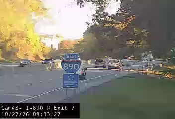 I-890 Westbound Exit 7 live camera view