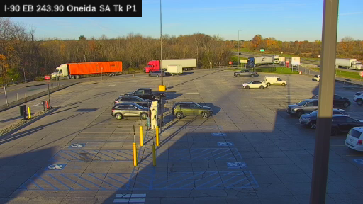 I-90 MP 243.90 EB Oneida Service Area Truck Park 1 live camera view