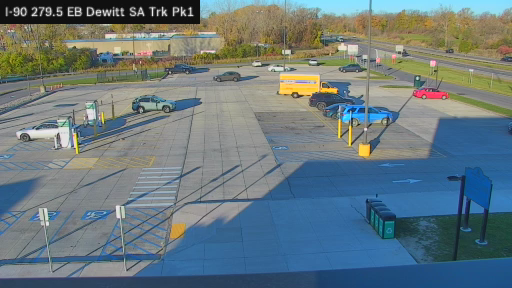 I-90 MP 279.5 EB Dewitt Service Area Truck Park 1 live camera view