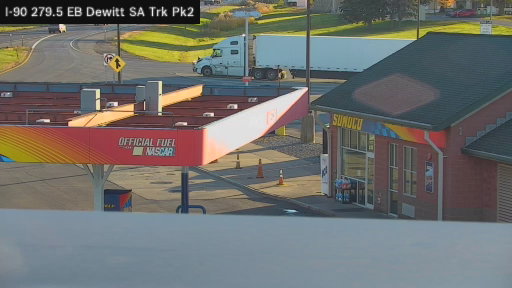 I-90 MP 279.5 EB Dewitt Service Area Truck Park 2 live camera view