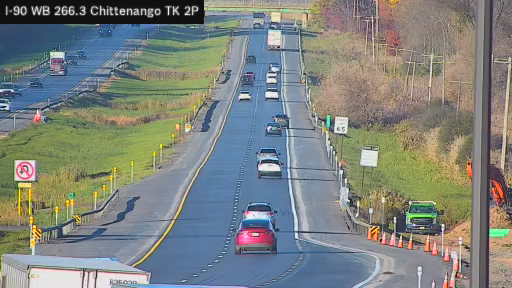 I-90 MP 266.30 WB at Chittenango Service Area Truck Park 2 live camera view