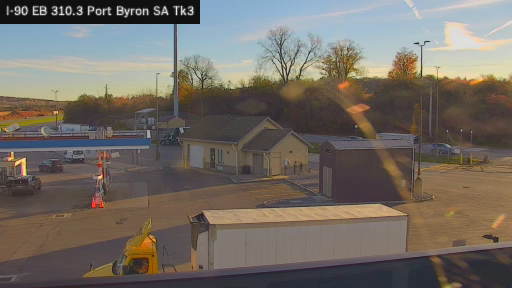 I-90 MP 310.3 EB Port Byron Service Area Truck Park 3 live camera view