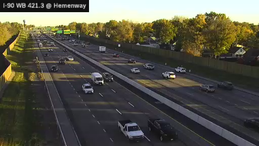 I-90 MP 421.30 WB East of Interchange 51 (Buffalo/Airport) live camera view