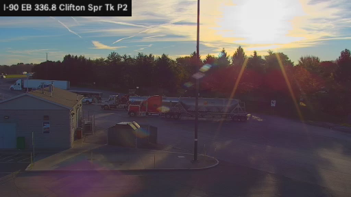 I-90 MP 336.80 EB at Clifton Springs Service Area Truck Park 2 live camera view