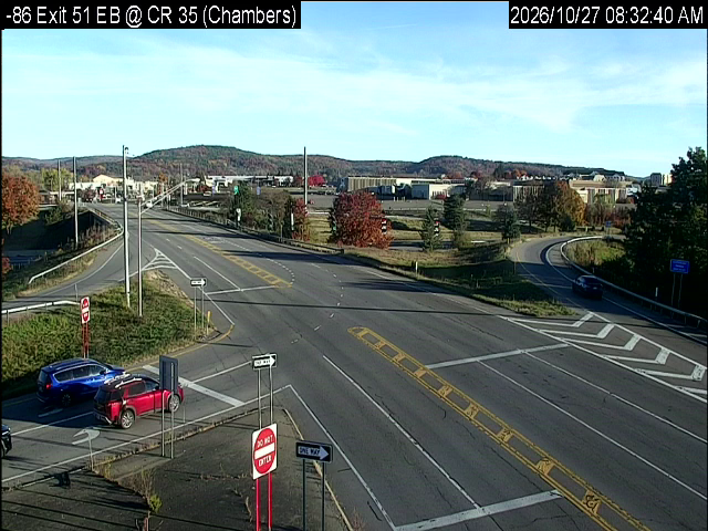 I-86 Exit 51 Eastbound Ramp at CR 35 (Chambers Rd) live camera view