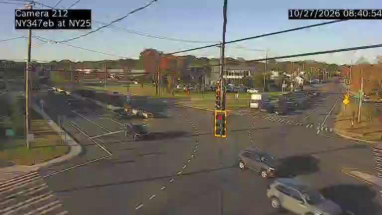 NY 347 at NY 25; Northwest live camera view