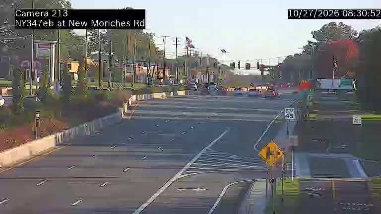 NY 347 at New Moriches Rd; Southeast live camera view