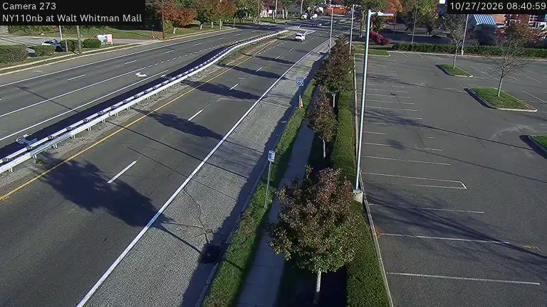 NY 110 Northbound at Whitman Mall Shopping Center live camera view